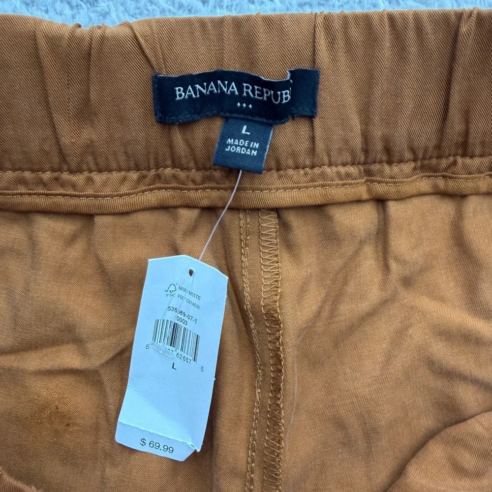Banana Republic Men Brown Lyocell Cargo Jogger Pants Size L 536089-07-1
